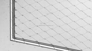 Type d'embout personnalisé Inox 304 316 Filet de câble <span class=keywords><strong>m</strong></span>étallique Maille Webnet de câble flexible en acier inoxydable pour garde-corps - Product Image 4