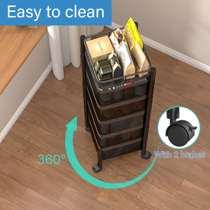Nouvelle promotion : Chariot de rangement rotatif rond à 360 degrés pour cuisine - Product Image 5