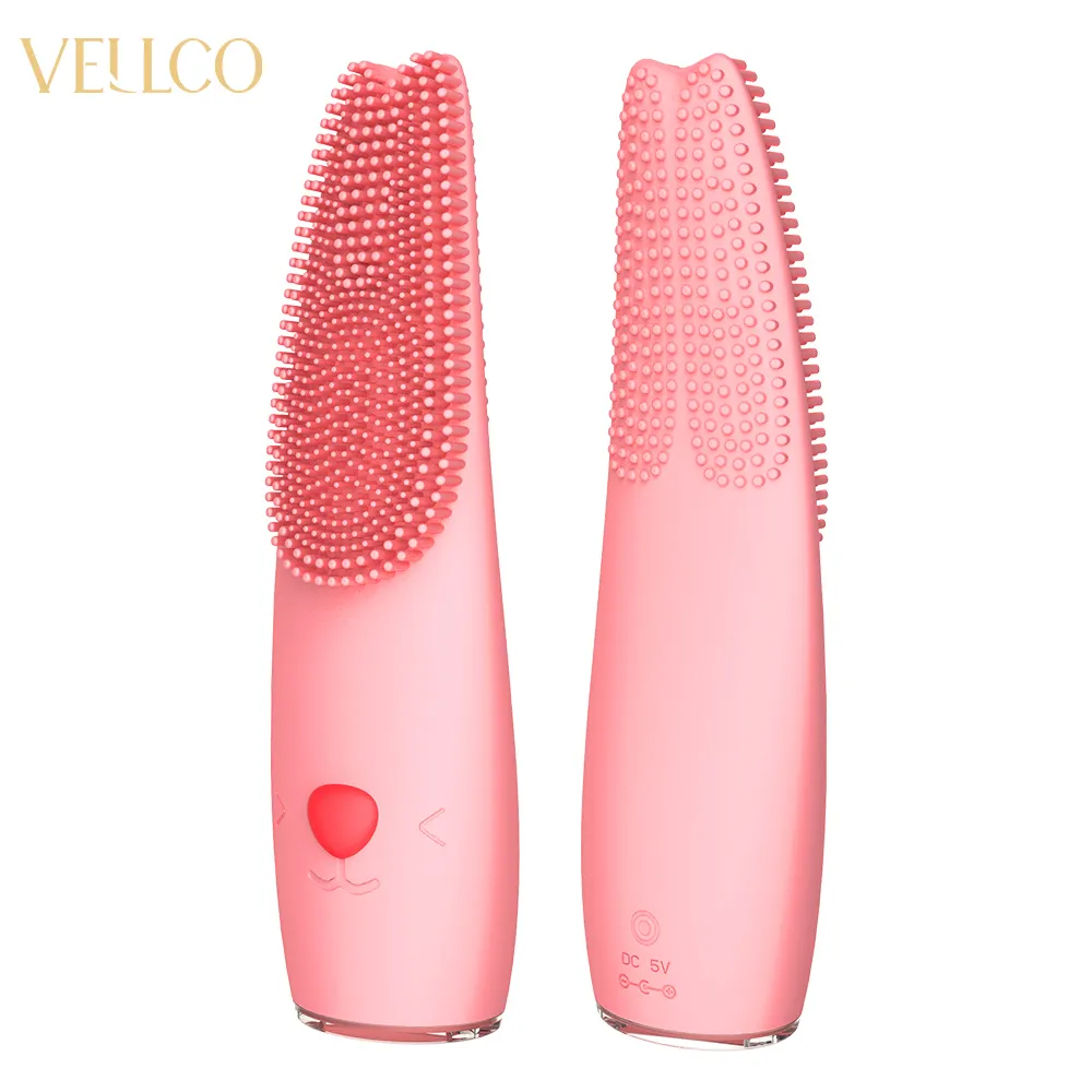 Ipx7 Waterproof Deep Clean Face Brush Vibrating Electric Sonic 50C HEATING Silicone Facial Cleansing for woman man