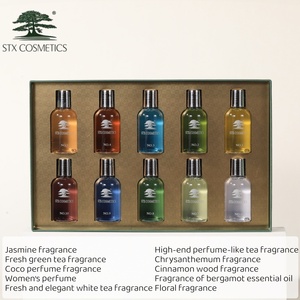 Ensemble d'articles de toilette de luxe STX, 10 parfums floraux, gel douche, shampoing, après-shampoing, coffret cadeau pour la promotion hôtelière - Product Image 2