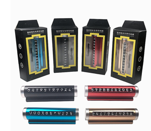 Plaque de numéro de téléphone <span class=keywords><strong>portable</strong></span> <span class=keywords><strong>temporaire</strong></span> pour voiture en alliage d'aluminium, non magnétique, installation facile, conception de roulettes cachées - Product Image 2