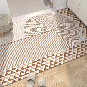 Yeni malzeme ipek döngü PVC koridor giriş paspas toz giderme DIY kesme kauçuk Mat ins özel kaymaz halı pedi - Product Image 4