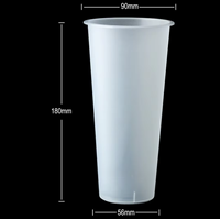 Gobelet à bulles en plastique à paroi simple imprimé sur mesure, diamètre 90 mm