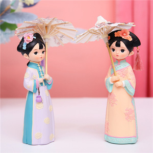Decoraciones para pasteles, Serie Court, Muñeca Antigua I am Gege, Adornos de sombrilla pequeños estilo chino para regalo - Product Image 5
