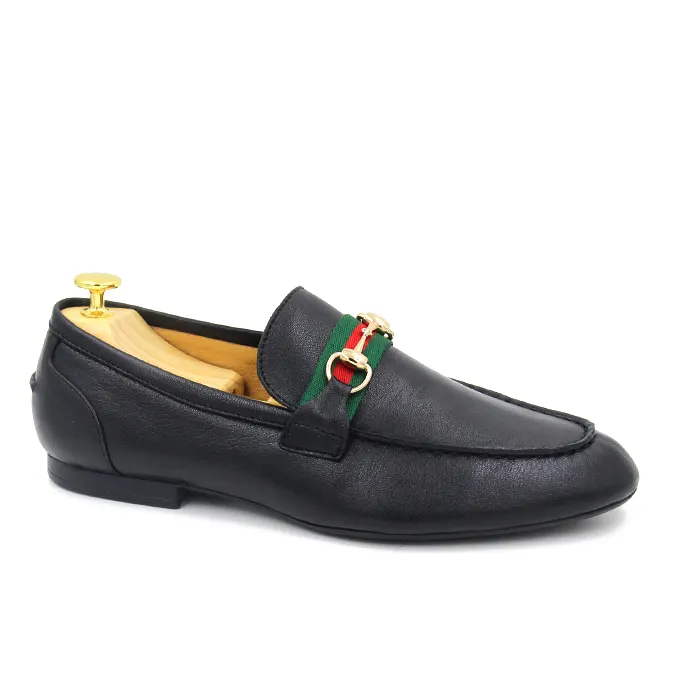 Green and red fashion loafer men's dress shoes & oxford leather genuine italian shoes