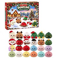 Nouveau produit transfrontalier Calendrier de l'Avent Squishy de Noël 2026 en PVC, Boîte mystère, Jouet anti-stress 14+