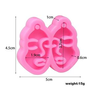 Moule en Silicone et résine, boucles d'oreilles en forme de miroir, moule pour pendentif, cristal époxy, pour fille - Product Image 5