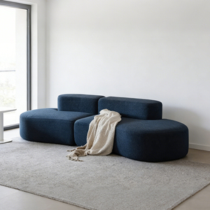 Canapé d'angle incurvé 3 places en tissu contemporain OEM tendance 2026, compressé et personnalisable pour hôtel, salon, villa - Product Image 1