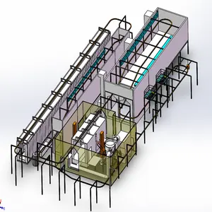 China Powder Coating Line System With Chemical Pre Treatment