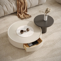 Table basse en bois massif salon maison petit appartement Table basse moderne Simple 2023 nouvelle Table basse ronde