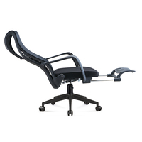 Chaise de bureau à dossier haut entièrement en maille avec repose-pieds, support lombaire, pivotante et réglable pour bureau et domicile, vente en gros directe d'usine