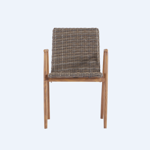 Set di Sedie da Giardino <span class=keywords><strong>Mobi</strong></span> di Alta Qualità, Sedia in Rattan PE con Braccioli e Schienale in Vimini - Product Image 1
