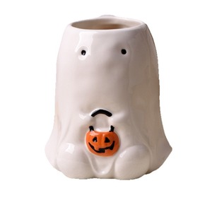 Simpatica <span class=keywords><strong>Tazza</strong></span> di Halloween a Forma di Zucca con Elfo Magico, Creativa, in Ceramica Dipinta a Mano, Lavabile in Lavastoviglie, Ornamento - Product Image 5