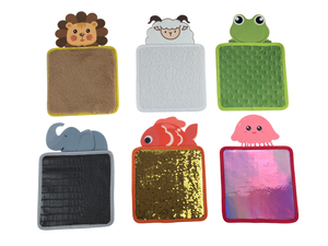 Tappetini Sensoriali per Neonati con Diverse Texture, Set di 6 Mini Tappetini Sensoriali Morbidi in Feltro, Giochi Tattili per Bambini Autistici - Product Image 2