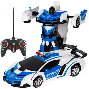 FE-21120801 Remote Control Robot Mobil Listrik RC Transformasi Robot Anak Deformasi Hadiah Natal Mobil Mainan Transformasi