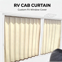 Rideau de fenêtre en PVC anti-UV pour caravane, occultant plissé, pliable, pour intérieur de camping-car, logo brodé OEM