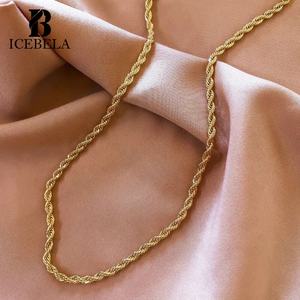 Collares de Cadena Torcida Personalizados de Joyería Fina Hip Hop para Hombre al Por Mayor, Cadena de Cuerda con Corte de Diamante en Plata de Ley 925 Sólida para Mujer - Product Image 4