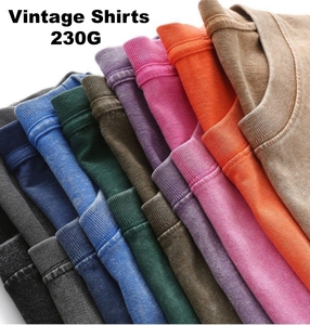 T-Shirt Oversize Personalizzata 100% Cotone Pesante Vintage con Stampa Grafica Effetto Acid Wash Maglietta Streetwear per Uomo - Product Image 5