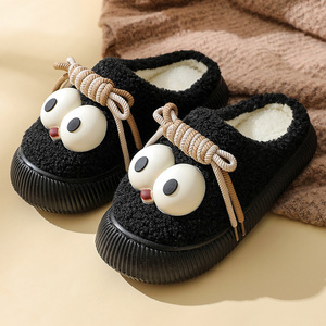 Nouvelles pantoufles en coton à semelle épaisse 2024, chaudes et douillettes pour l'hiver, avec motif de dessin animé mignon, en EVA, pour la maison - Product Image 6