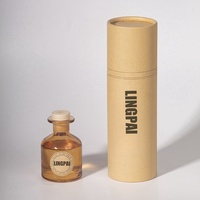 Diffuseur de parfum en verre ambré de luxe prêt à l'emploi de 100 ml avec un design unique pour la maison
