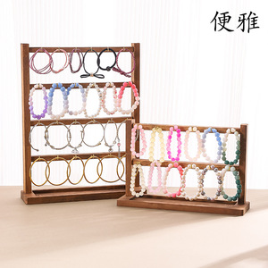 Disponibili in magazzino: espositori a gancio color noce per gioielli, bracciali, braccialetti, orecchini, in cartone. - Product Image 5