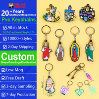 Llavero de PVC Suave 2D/3D Religioso OEM ODM con Diseños de Santos y Biblia, Llavero Directo de Fábrica para Regalo Promocional de Eventos Religiosos