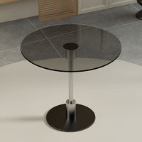 Table basse moderne en acier inoxydable et verre trempé, durable et facile à nettoyer, pour salon, hôtel, café
