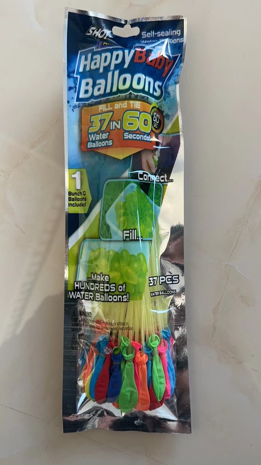 Pellicola di alluminio pacco palloncino di acqua confezione 37 pz