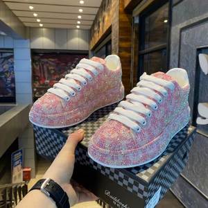 Tendance Mode Printemps 2026 : Baskets Plateformes de Luxe pour Hommes Ornées de Strass, Chaussures Décontractées Élégantes avec Cristaux, Marque Populaire - Product Image 5