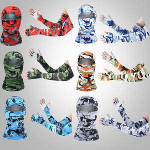 Outdoor Sun Protection Headgear With UV Arm Sleeves And Half Finger Gloves For Cycling Mountaineering Fishing Unisex Adult - Product Image 1