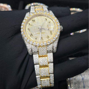 Montres de luxe automatiques Hip Hop avec diamants VVS1, montre Moissanite Iced Out pour hommes avec boîte - Product Image 2