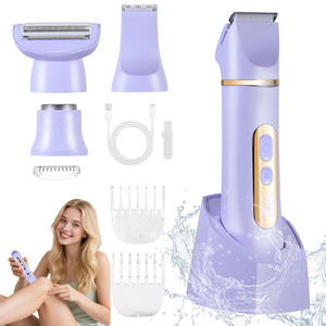 HT-597 Rasoir Électrique 4-en-1 pour Femme, Tondeuse Maillot, Épilateur Corporel Rechargeable Étanche IPX7 pour Aisselles, Utilisation en Voiture et Camping-Car - Product Image 6