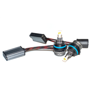 หลอดไฟหน้า LED รุ่น 9004 9007 พร้อมชิปขนาดใหญ่ 7547 ท่อระบายความร้อนทองแดงคู่ ใช้แทนหลอดฮาโลเจนสำหรับไฟหน้า LED ของ Audi A7 - Product Image 4
