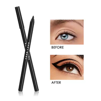 Cosmétiques végétaliens marque privée crayon pour les yeux imperméable personnalisé meilleur gel eyeliner noir épais nu