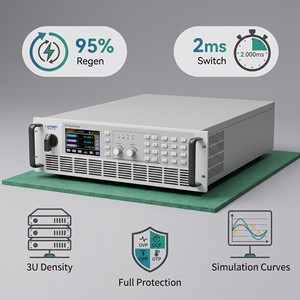 High-Performance Programmable 3U <b>Rack</b> Mount Bidirectional Power Supply PBS 21000-45L 1000V / 45A 18kW High Voltage - Product Image 2