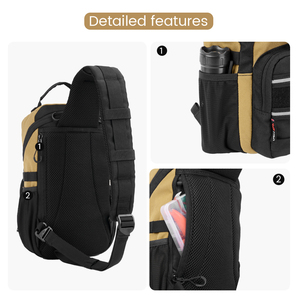 Sac à bandoulière de style tactique, léger et résistant à l'usure, sac à dos à bandoulière, équipement de plein air pour la randonnée en montagne, nouvel arrivage - Product Image 3