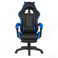 Chaise de jeu, chaise d'ordinateur pour la maison, chaise de jeu ergonomique, chaise de bureau confortable inclinable et réglable, chaise pivotante en PVC