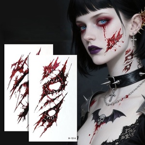 ลายสักชั่วคราวแบบใหม่ ดีไซน์สร้างสรรค์ ปลอดภัยต่อสิ่งแวดล้อม ไม่ก่อให้เกิดรอย<span class=keywords><strong>แผล</strong></span>เป็น สติ๊กเกอร์ฮาโลวีน ของชำร่วยงานปาร์ตี้ ของขวัญส่งเสริมการขาย - Product Image 4
