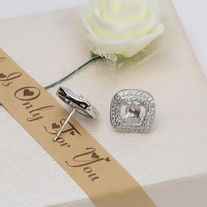 Wenchi S925 <b>Silver</b> Butterfly <b>Earrings</b> with Personalized <b>Pearls</b> DIY Accessories Empty Holder for Female China - Product Image 4