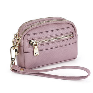 批发女士钱包皮革手袋拉链钱包钥匙扣硬币袋迷你真皮硬币袋钱包 - Product Image 2