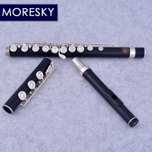Flauta Profesional MORESKY de 17 Orificios, Ébano/Grenadilla, Orificios Abiertos, Llave en Mi Plateada, Madera de Grenadilla, MFL-201 - Product Image 1
