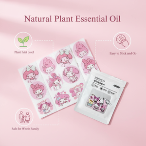 Autocollants anti-moustiques portables à motif de dessin animé pour adultes et enfants, à base d'huiles essentielles végétales, fournitures de prévention des moustiques pour l'extérieur - Product Image 2