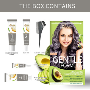 Tinte para el Cabello Color Gris <span class=keywords><strong>Ceniza</strong></span>, Larga Duración, Cobertura Total de Canas, Brillo Vibrante, Suave, Antiencrespamiento, Uso Profesional en Salón, OEM ODM - Product Image 2