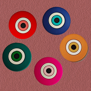 2023 nuovo arrivo ciondoli per scarpe in PVC carini graziosi motivi variopinti malocchio Design all'ingrosso decorazioni di fondo ornamenti promozione - Product Image 1