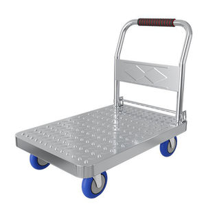 Kleine Stille Opvouwbare Cargo <span class=keywords><strong>Trolley</strong></span> Met Frame Hpush-Aanhangwagen Voor Magazijnopslag Voor Bagagegereedschap Plat Platformstructuur - Product Image 3