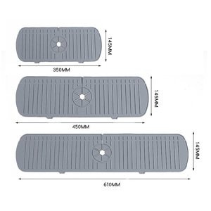 Splash Water Catcher <b>Mat</b> <b>Silicone</b> Faucet <b>Mat</b> Water Draining <b>Mat</b> for Kitchen Faucet 61*14.5cm - Product Image 1