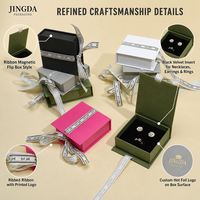 Boîte d'emballage de bijoux personnalisée en forme de livre avec ruban magnétique pour boucles d'oreilles, bagues et colliers – Prise en charge directe usine