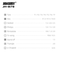 Pour JAKEMY 26 1 Kit d'outils de réparation de téléphone portable jeu de tournevis de qualité bricolage poignée en acier OEM pour réparation d'ouverture de téléphone portable Smartphone