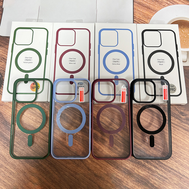 For IPhones Case Clear Color Acrylic Magnetic Case for iPhone 17 Air 16 15 13 14 Plus 17 Pro Max Anti Scratch Cover