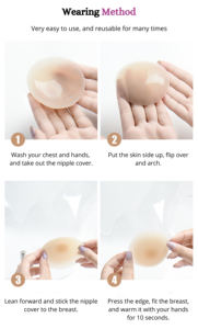 Pétales de poitrine en silicone <span class=keywords><strong>sans</strong></span> couture, couvre-mamelon invisible pour femmes, <span class=keywords><strong>sans</strong></span> colle auto-adhésive, mat, invisible, pour femmes - Product Image 4